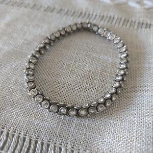 Lia Sophia Silver Crystal Stretch Bracelet